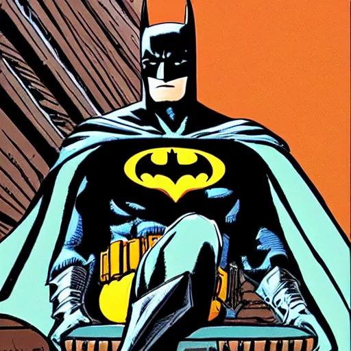 Prompt: batman sitting on a toilet, todd mcfarlane art style,