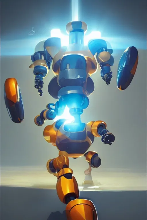 Image similar to metabots medabots medarotto medarot robot minimalist comics, behance hd by jesper ejsing, by rhads, makoto shinkai and lois van baarle, ilya kuvshinov, rossdraws global illumination ray tracing hdr radiating a glowing aura