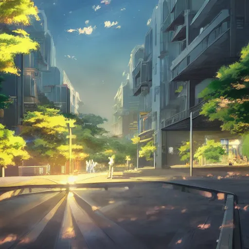 Image similar to The Administrative District, Setagaya, Anime concept art by Makoto Shinkai