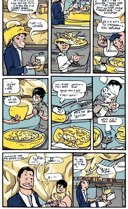 Image similar to A white elephant eats instant noodles, comic style.