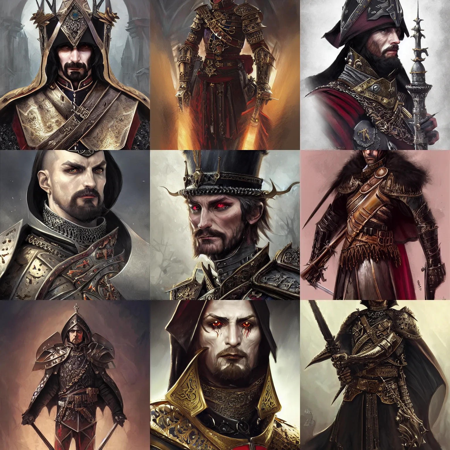 Image similar to gothic byzantine hussar, D&D, fantasy, portrait, highly detailed, digital painting, trending on artstation, concept art, sharp focus, illustration, art by artgerm and greg rutkowski and magali villeneuve