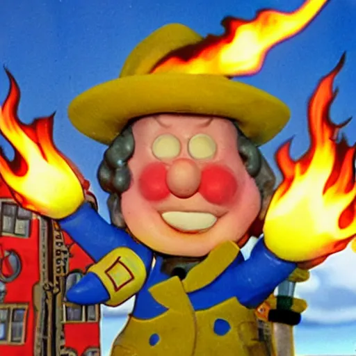 Image similar to noddy setting fire to houses