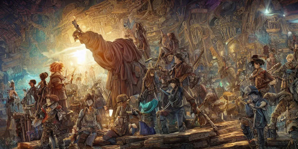 Image similar to now is the time to make real the promises of democracy. now is the time to rise from the dark and desolate valley of segregation to the sunlit path of racial justice. ultrafine highly detailed colorful illustration, intricate linework, sharp focus, octopath traveler, final fantasy, unreal engine highly rendered, global illumination, radiant light, intricate environment