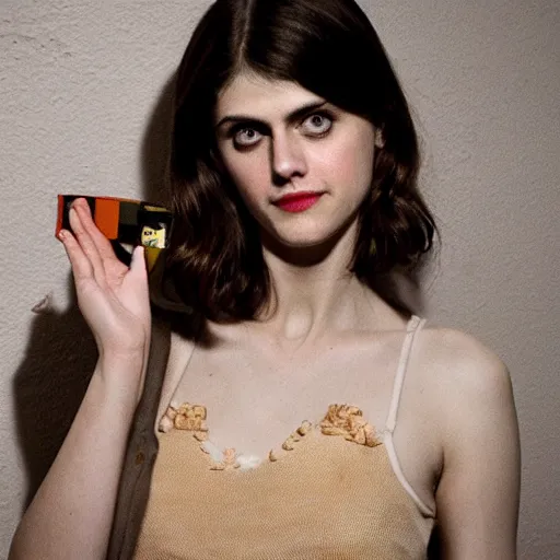 Prompt: alexandra daddario, wes anderson style