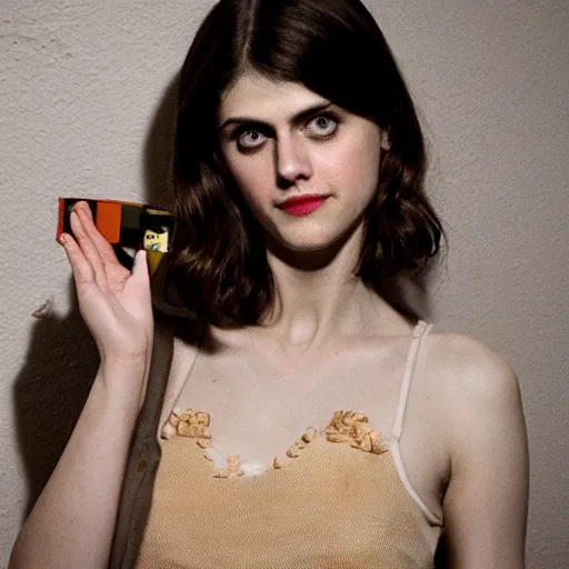 Image similar to alexandra daddario, wes anderson style