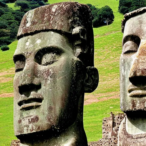 Prompt: Ancient Italy & Roman Moai