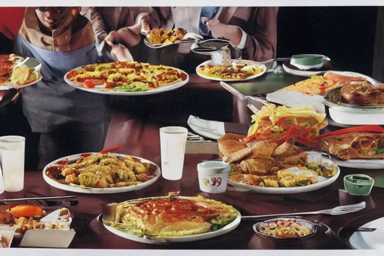 Image similar to mcdonald's mc - 9 1 1 9 / 1 1 meal, twin towers, in 2 0 0 1, y 2 k cybercore, advertisement photo