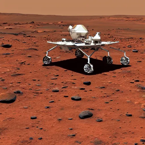 Prompt: enterprise rent-a-car on the surface of Mars