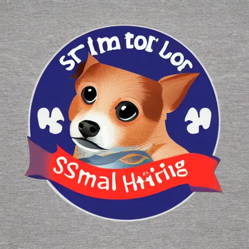 Image similar to small dog sitting, logo