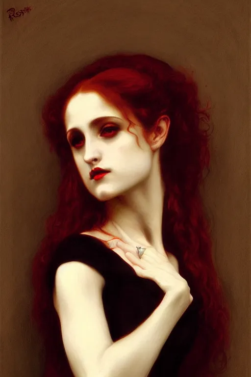 Prompt: victorian vampires painting by rossetti bouguereau, detailed art, artstation