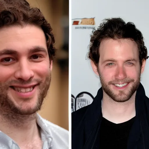 Prompt: Actor Matthew Hoffman without a beard is smiling at the camera
