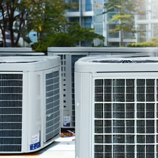 Prompt: polluting air conditioning system accelerating climate change