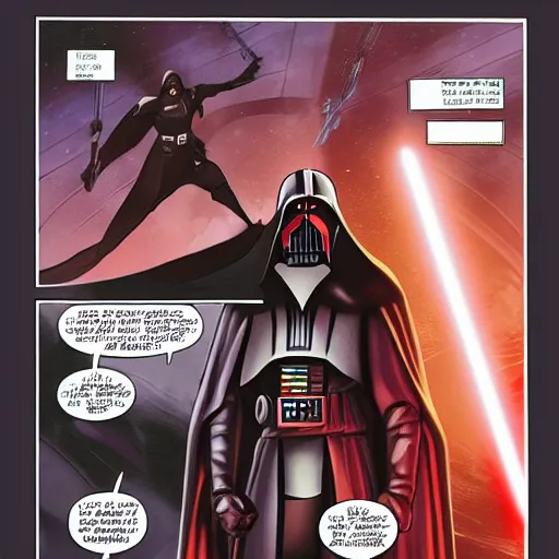 Image similar to darth revan from knights of the old republic in london, comic book, dark