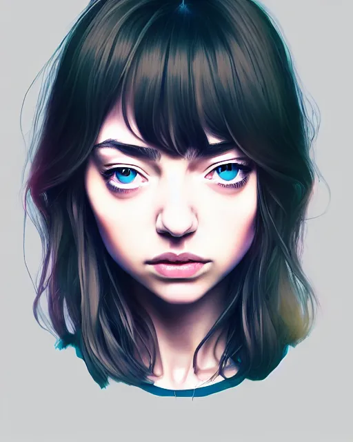 Image similar to portrait Anime Imogen Poots, skins, cute-fine-face, pretty face, realistically shaded, Perfect face, fine details. Anime. skins, realistic shaded lighting by Ilya Kuvshinov, katsuhiro otomo, ghost-in-the-shell, magali villeneuve, artgerm, rutkowski, WLOP Jeremy Lipkin, Giuseppe Dangelico Pino, Michael Garmash, Rob Rey