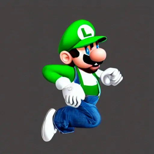 Prompt: luigi as a skater, vector art, artstation, 8 k, high detalied, cgsociety,