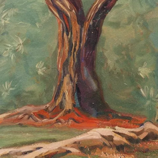 Prompt: a painting of a tree