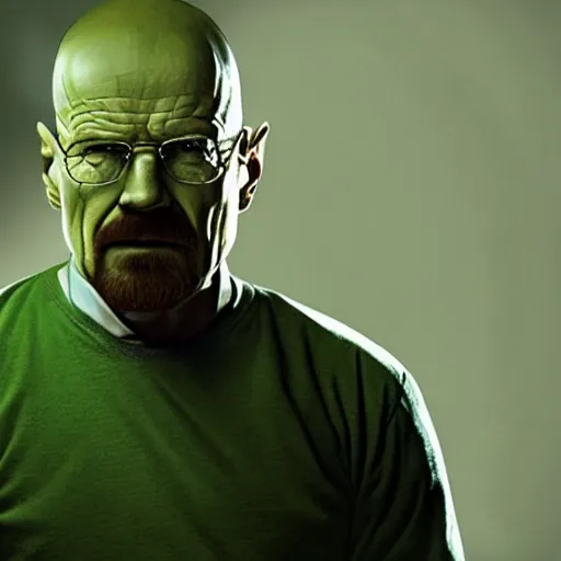 Prompt: walter white as incredible hulk