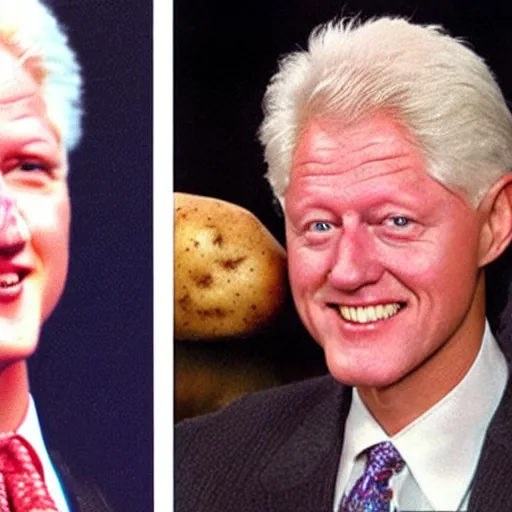 Image similar to a potato that looks like Bill Clinton