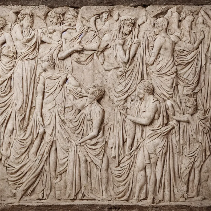 Prompt: ancient rome relief pattern