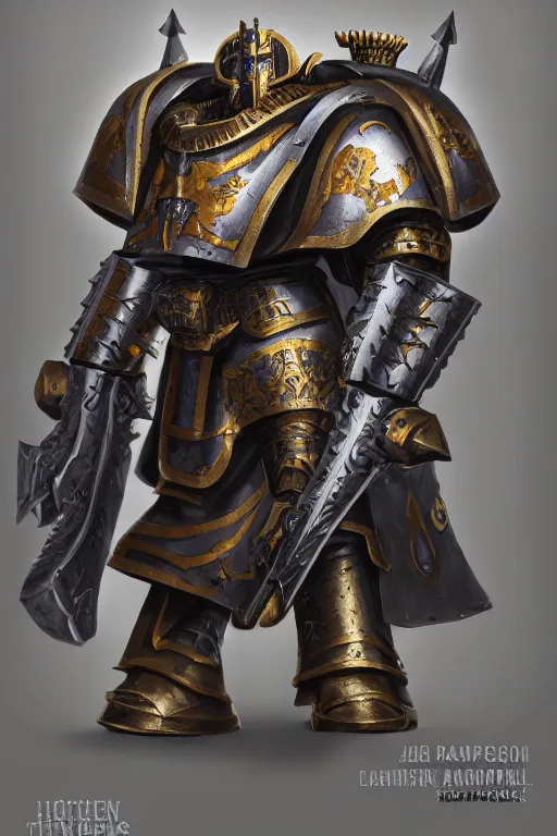 Image similar to armor portrait heros warhammer 4 0 k horus heresy fanart - the primarchs emperor by johannes helgeson animated with vfx concept artist & illustrator global illumination ray tracing hdr fanart arstation zbrush central hardmesh 8 k octane renderer comics stylized