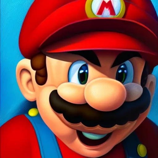 Prompt: an ultra - realistic portrait painting of mario from super mario bros in the style of alex ross. 4 k. ultra - realistic. highly detailed. epic lighting.