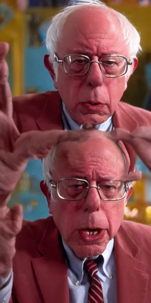 Image similar to Bernie sanders in the movie Charlie and the Chocolate Factory, 8k