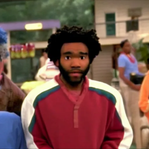 Image similar to tv still of donald glover starring in kenan & kel ( 1 9 9 9 )