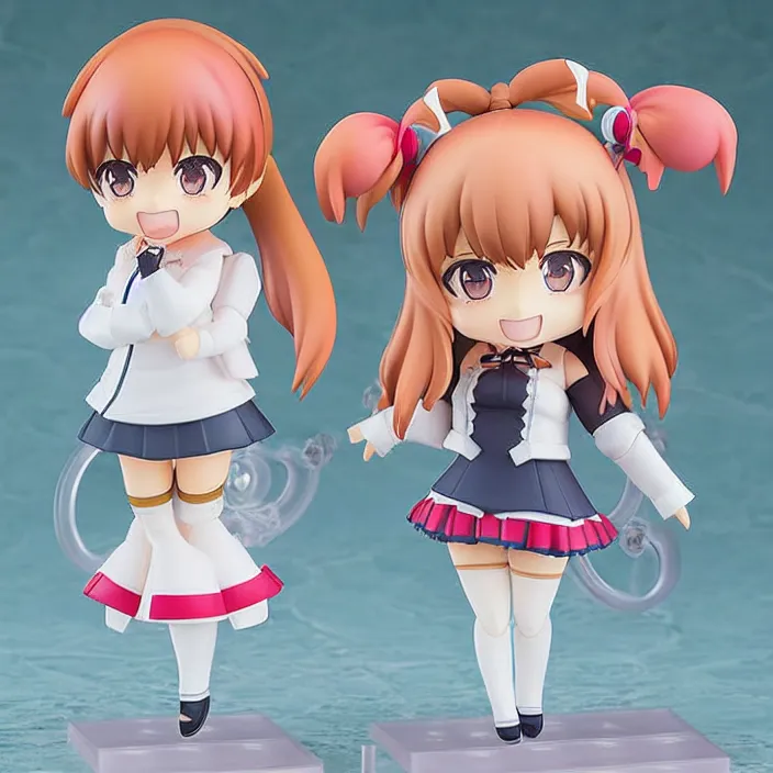 Prompt: Monika Doki Doki Literature Club , An anime Nendoroid of Monika , figurine, detailed product photo