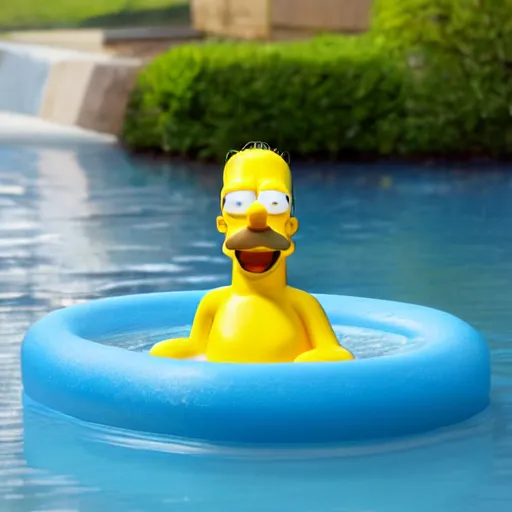 Prompt: Homer Simpson Rubber Duckie