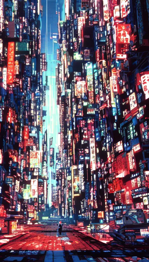 prompthunt: cyberpunk street view, film still from japanese