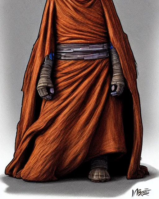 Image similar to jawa from star wars, character portrait, portrait, close up, concept art, intricate details, highly detailed by moebius