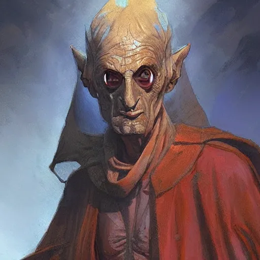 Prompt: concept art viceroy nute gunray from star wars prequels by greg rutkowski