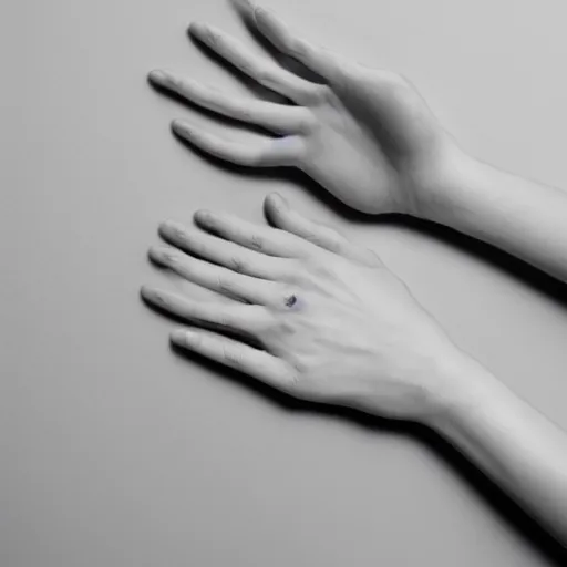 Prompt: realistic picture of human hands, white background