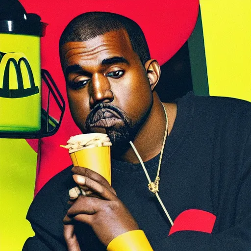 Prompt: Kanye West McDonalds Happy Meal