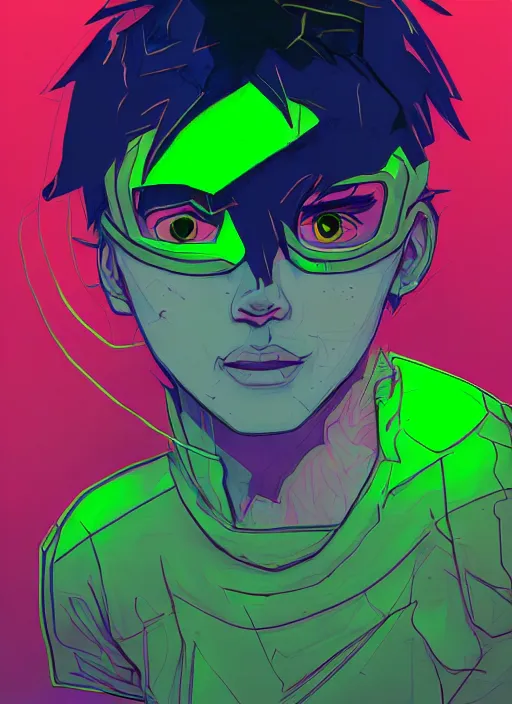 Prompt: portrait of danny phantom, an ultrafine detailed illustration by james jean, intricate linework, bright colors, final fantasy, behance contest winner, vanitas, angular, altermodern, unreal engine 5 highly rendered, global illumination, radiant light, detailed and intricate environment