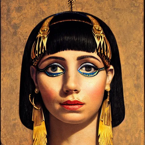 Image similar to cleopatra, portrait photo, masterpiece, very detailed