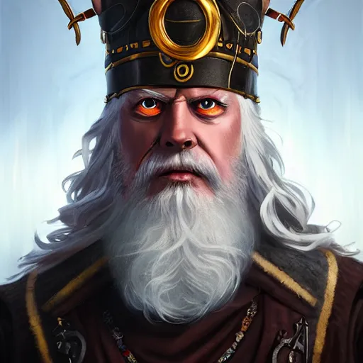 Image similar to one-eyed god Odin, 4k, artstation, cgsociety, award-winning, masterpiece, stunning, beautiful, glorious, powerful, fantasy art