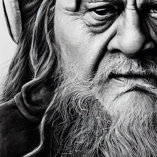 Image similar to ultra realistic illustration, danny devito as gandalf the white from lord of the rings movie, full body, high quality, highly detailed, wide angle, illustration, digital art, full color