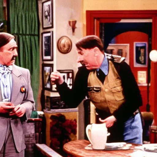 Image similar to A still of Hitler in the 1980s sitcom Full House