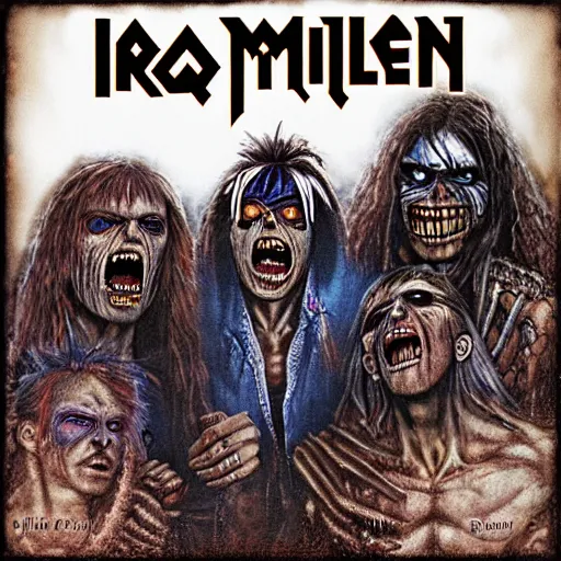 Prompt: an album cover from Iron Maiden but as hyper realistic BBC photography