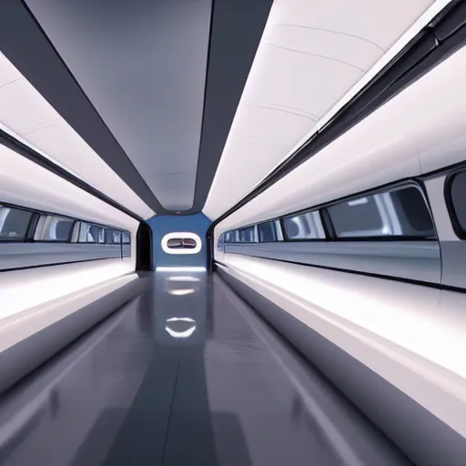 Image similar to futuristic train designed by Apple studio lighting octane render