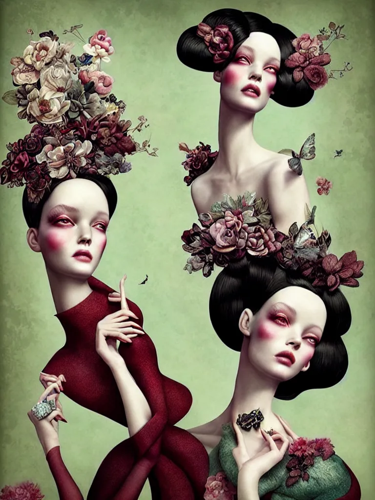 Prompt: portrait fragrance advertising campaign by ray caesar, highly detailed, intricate, very beautiful