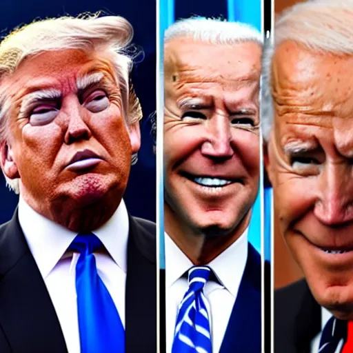 Image similar to donald trump pretending to be joe biden