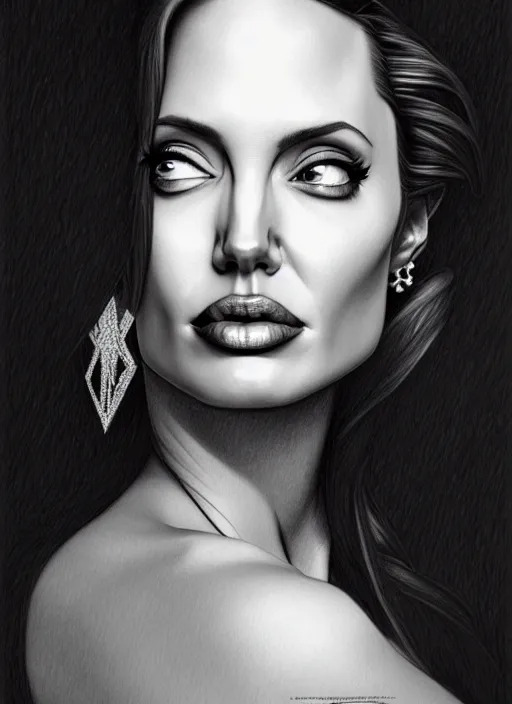 angelina jolie drawing