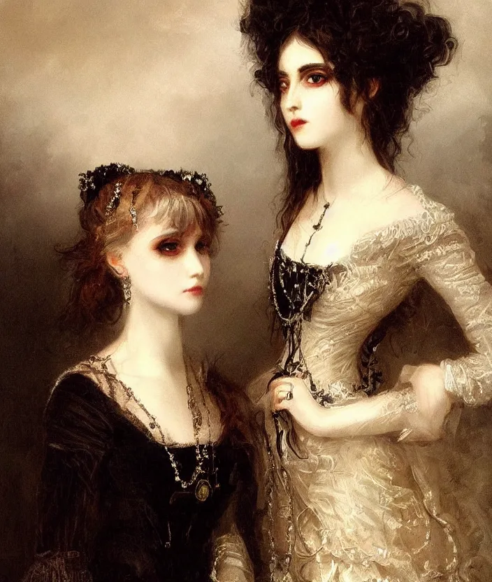 Image similar to gothic princess portrait by william - adolphe bouguerea, highly detailded