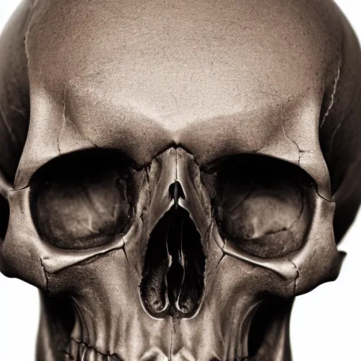 Image similar to A photo of {a skull of an Alien} , professional photograph, studio lighting, highly detailed