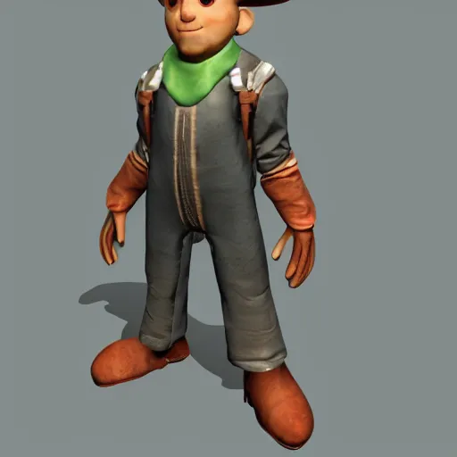 Image similar to 3 d toy of benny from fallout : nw