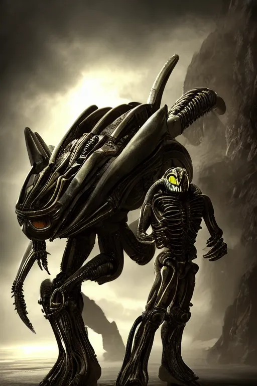 Image similar to alien vs predator evolution 4 0 k 2 0 7 7 digital art octane render