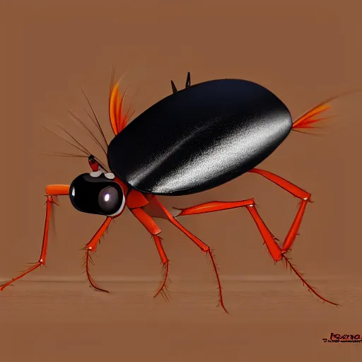 Prompt: cockroach character, Pixar style