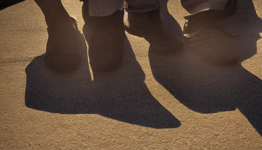 Image similar to magic feet, dramatic light, establishing shot